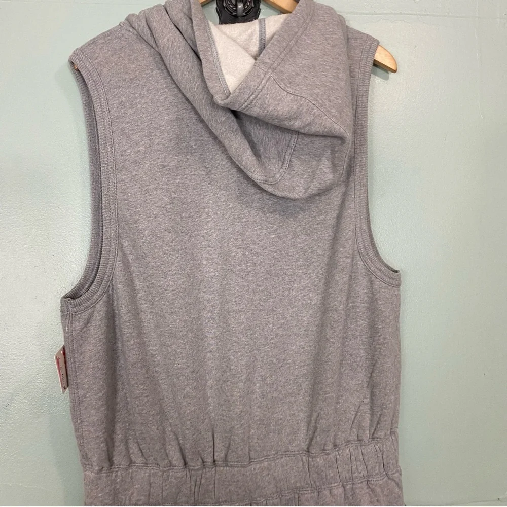 Free People Gray Sleeveless Hooded Jumpsuit - Picture 4 of 4